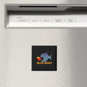 Blue Wave 2024 Funny Big Fish Little Fish Trum Magnet (In Situ (Geschirrspüler))