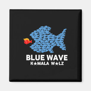 Blue Wave 2024 Funny Big Fish Little Fish Trum Magnet