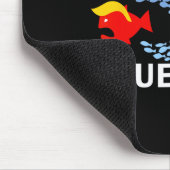 Blue Wave 2024 Funny Big Fish Little Fish Trum Mousepad (Ecke)