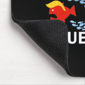 Blue Wave 2024 Funny Big Fish Little Fish Trum Mousepad (Ecke)