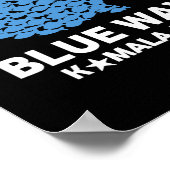 Blue Wave 2024 Funny Big Fish Little Fish Trum Poster (Ecke)