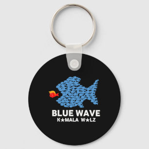 Blue Wave 2024 Funny Big Fish Little Fish Trum Schlüsselanhänger