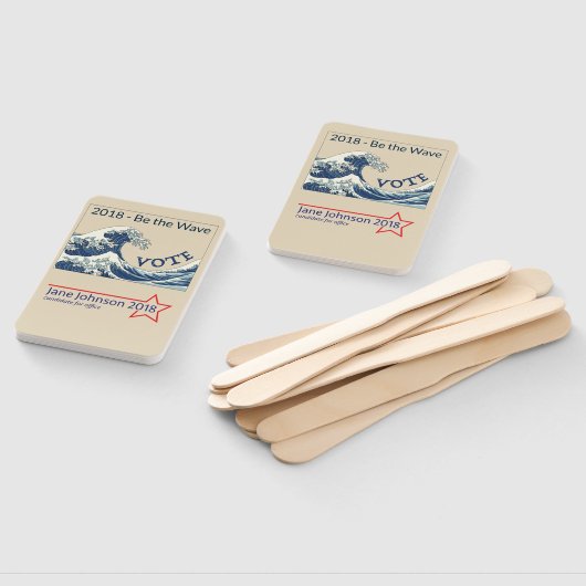 Blue Wave 2024 - individualisierbarer Kampagnenfan Fächer (Non-assembled)