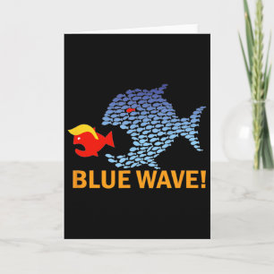 Blue Wave 2024 Lustige Große Fische fressen kleine Karte