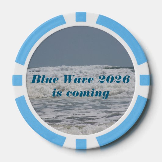 Blue Wave 2026 poker chips (Vorderseite)
