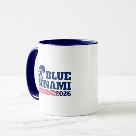 Blue Wave 2026 Tasse (Vorderseite Links)