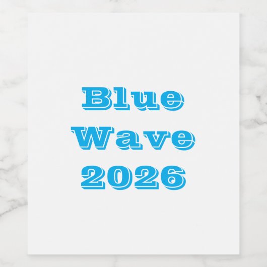 Blue Wave 2026 Weinetikett (Einzelnes Label)