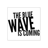 Blue Wave 2" x 2" Gummi Briefmarke Gummistempel (Prägung)