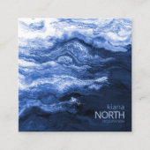 Blue Wave Abstrakt ID795 Quadratische Visitenkarte (Vorderseite)