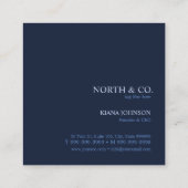 Blue Wave Abstrakt ID795 Quadratische Visitenkarte (Rückseite)