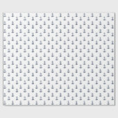 Blue Wave Anchor Navy/Wht ID836 Geschenkpapier (Flach)