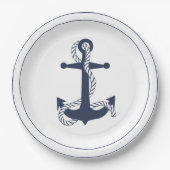 Blue Wave Anchor Navy/Wht ID836 Pappteller (Vorderseite)