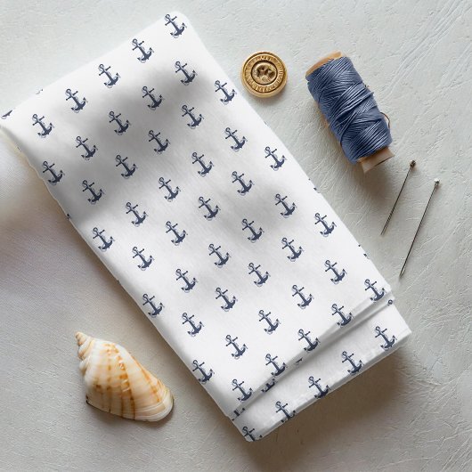 Blue Wave Anchor Navy/Wht ID836 Stoff