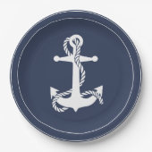 Blue Wave Anchor V2 Wht/Navy ID836 Pappteller (Vorderseite)