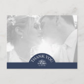 Blue Wave Anchor Wedding Danke, ID836 Ankündigungspostkarte (Vorderseite)