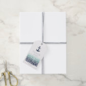 Blue Wave Anchor Wedding Danke Wave ID836 Geschenkanhänger (Mit Garn)