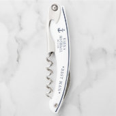 Blue Wave Anchor Wedding Trauzeuge Bl/Wht ID836 Kellnermesser (Vorderseite)