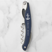 Blue Wave Anchor Wedding Trauzeuge Wht/Bl V2 ID836 Kellnermesser (Vorderseite)
