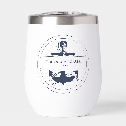 Blue Wave Anchor Wedding V2 Navy ID836 (Vorderseite)