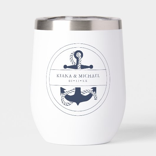 Blue Wave Anchor Wedding V2 Navy ID836 (Rückseite)