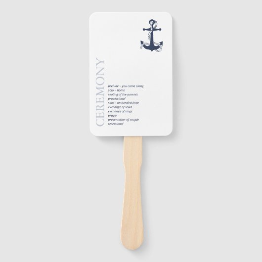 Blue Wave Anchor Wedding Wave ID836 Fächer (Vorderseite)