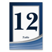 Blue Wave Bar Mitzvah Tischnummer (Rückseite)