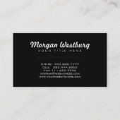 Blue Wave Beruflich Monogram Business Cards Visitenkarte (Rückseite)