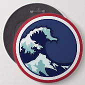 Blue Wave Button (Vorne & Hinten)