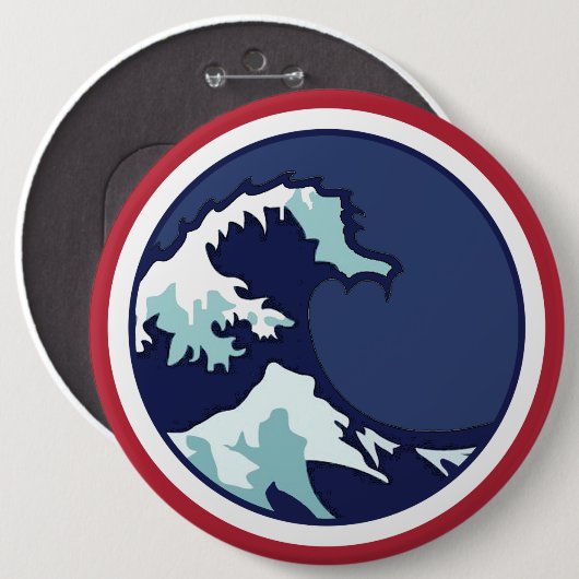 Blue Wave Button (Vorne & Hinten)