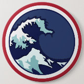 Blue Wave Button (Vorderseite)