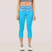 Blue Wave Capri Leggings (Vorderseite)