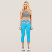 Blue Wave Capri Leggings (Vorderseite)