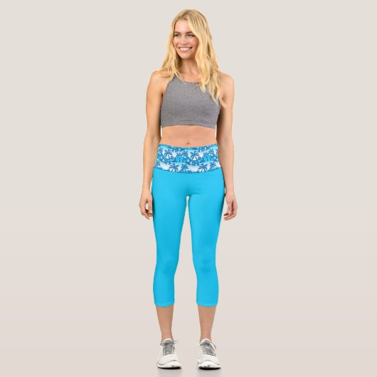 Blue Wave Capri Leggings (Vorderseite)