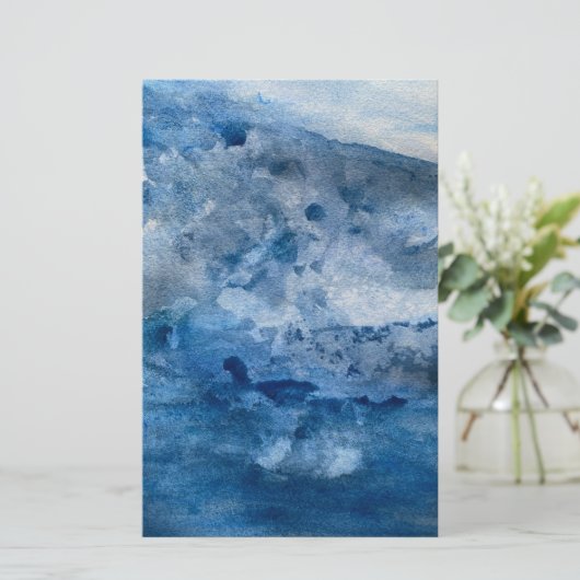 Blue Wave Card Briefpapier (Stehend Vorderseite)