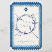 Blue Wave Card Briefpapier (Rückseite)