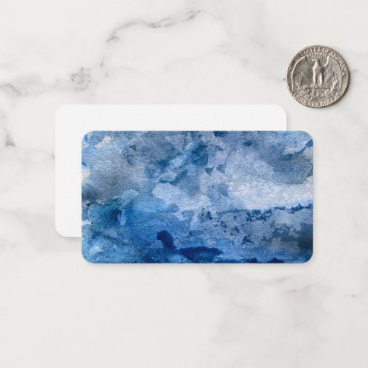 Blue Wave Card. Mitteilungskarte (Vorderseite/Rückseite Beispiel)