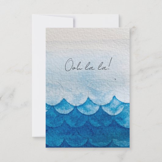 Blue Wave Card Mitteilungskarte (Rückseite)