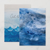 Blue Wave Card Mitteilungskarte (Vorne/Hinten)