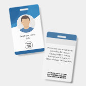 Blue Wave Custom Employee ID Abzeichen Ausweis (Vorder- & Rückseite)