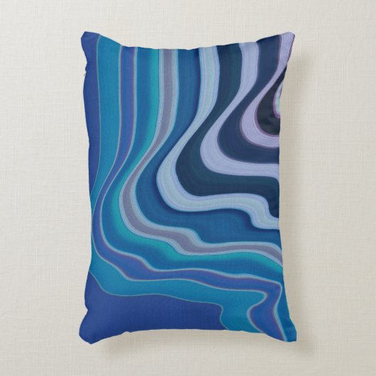 Blue Wave Dekokissen (Vorderseite(Vertikal))
