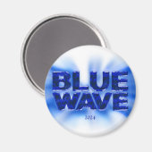 Blue Wave Democractic Magnet (Vorderseite/Rückseite)