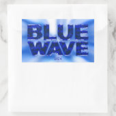 Blue Wave Democractic Rechteckiger Aufkleber (Tasche)