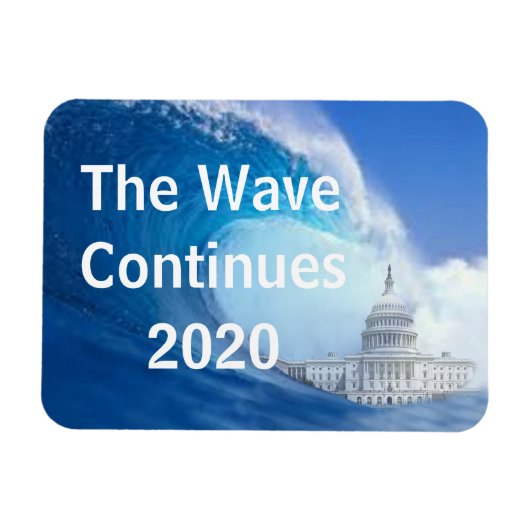 Blue Wave Election 2020 anpassen Magnet (Horizontal)
