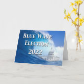 Blue Wave Election 2022 Card Karte (Gelbe Blume)
