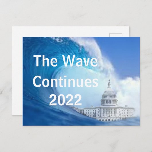 Blue Wave Election 2022 Postcard anpassen Postkarte (Vorne/Hinten)