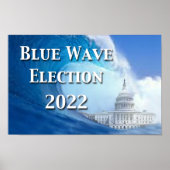 Blue Wave Election 2022 Poster (Vorne)