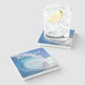 Blue Wave Election 2022 Stone Untersetzer (Seitenansicht)