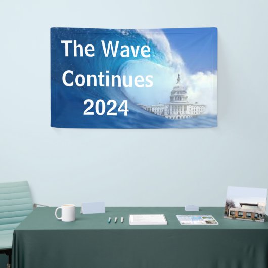 Blue Wave Election 2024 anpassen Banner (Messeveranstaltung)