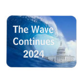 Blue Wave Election 2024 anpassen Magnet (Horizontal)