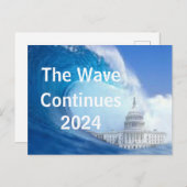 Blue Wave Election 2024 anpassen Postkarte (Vorne/Hinten)